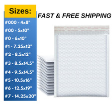 All Sizes 1-500 Poly Bubble Mailers Padded Envelopes Shipping Mailing Bags picture