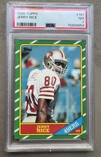 🏈 1986 Topps Football #161 - Jerry Rice - PSA 7 - NM -  49ers 🏈 picture