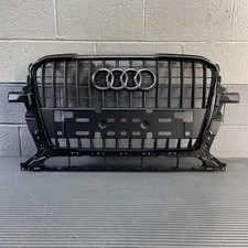 2013-2017 Audi Q5 SQ5 8R Bumper Grille Front Upper Gloss Black OEM *NOTE* picture