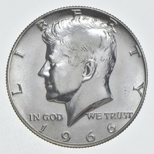 1966 Kennedy Half Dollar SMS Finish 40% Silver picture