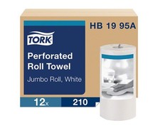Tork Jumbo Hand Paper Towel Rolls, (HB1995A), 210 Sheets/Roll - Case of 12 Rolls picture
