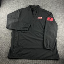 Adidas Jacksonville State Gamecocks Mens 2XL Black Quarter Zip Windbreaker picture