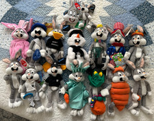 LOT OF 16 Bugs Bunny Warner Brothers Beanie Plush Vintage 1998, 1999 & 2000 picture
