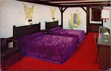 Vintage Knights Inn Hotel Room Interior Postcard H321 picture