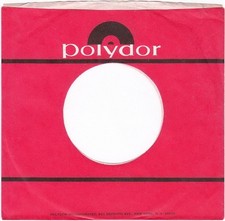 Company Sleeve 45 POLYDOR - Red w/ Black Lines & Logo 810 Svnth Ave  (1974-1984) picture