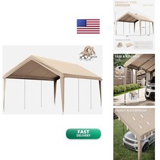 Snubbull 12x20 FT Carport Canopy Cover Oxford Waterproof UV Tear Resistant picture