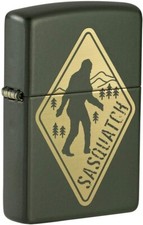 Zippo Sasquatch Crossing Sign Green Matte 49246 picture