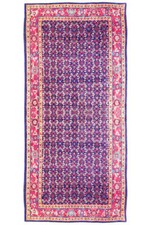 5x10' Indigo Purple Semi Antique Traditional Herati Runner 72248 picture