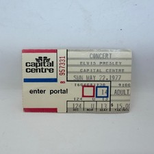 Vintage Elvis Presley Concert Ticket Stub Capital Centre May 22 1977 Rare King picture