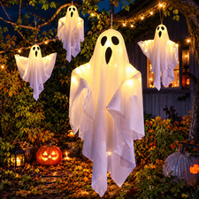 New Halloween Hanging Ghost Light Up Decor Flying Ghosts Outdoor Yard Prop Decor picture