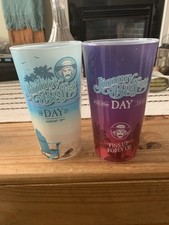 New  Lot “ Jimmy Buffett Day 2024 And 2025 Plastic Cups Fins Up Forever HTF picture