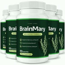 BrainMary Capsules, Brain Mary Supplement, Memory Support Formula - 5 Pack picture