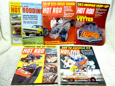 FIVE (5) Vintage HOT ROD Magazine LOT 1959, 1966, 2-1967, 1973. Chevy CORVETTE picture