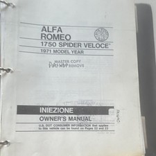 Vintage Alfa Romeo 1750 Spider 1971 Information picture