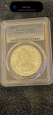 1885-O Morgan Silver Dollar $1 PCGS Genuine Scrape-UNC Detail, 0.9 Fine picture