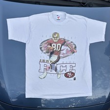 Vintage Jerry Rice T-Shirt San Francisco 49ers  XL - 90s USA Single Stitch CLEAN picture
