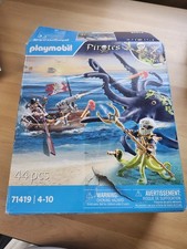 Playmobil Pirates Giant Octopus Battle #71419 Complete Set Damaged Box Ages 4-10 picture