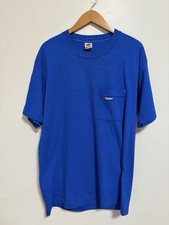 Vintage 90s Marlboro Cigarettes Adventure Team Blue Pocket T Shirt XL Made In US picture