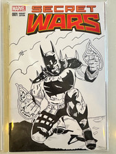 Absolute Batman Secret Wars 10 Homage Sketch Cover Rare 1 of 1. Original Sketch picture
