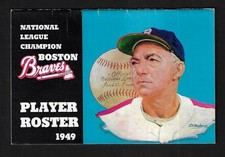 1949 Boston Braves National League Champion Player Roster, Spahn, Sain - EX++ picture