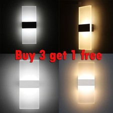 LED Modern Wall Lighting Up Down Cube Bedroom Sconce Lamp Fixture Light Indoor picture