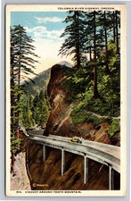 1917 Columbia River Highway Viaduct Tooth Mtn Oregon Postcard Auto picture