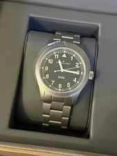 Hamilton Khaki Field Quartz 38mm Black Dial Steel Bracelet, Box & Manual picture