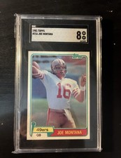 SGC 8 Topps 1981 Joe Montana Rookie Card #216 Base Set San Francisco 49ers  picture