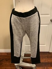 Sea New York Gray & Black Heather Ankle Crop Sweatpants, Size Small picture