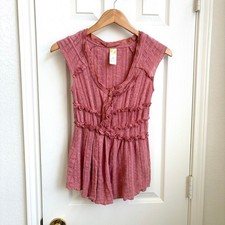y2k fairycore coquette boho pink ruffle blouse picture