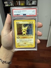 Pokemon Pichu Holo Neo Genesis Unlimited 12/111 PSA 9 Mint picture