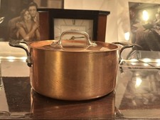 Rare Heavy ALL-CLAD C2 Copper-Clad Pot & Lid 3 Quarts Qt Vintage Soup Stock Pan picture