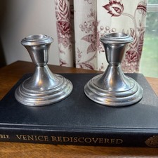 Vintage Wilton Mount Joy Pewter Candlestick Holders picture