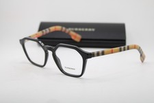 NEW BURBERRY B 2294 3757 BLACK BROWN RED BLACK AUTHENTIC EYEGLASSES 51-18 picture