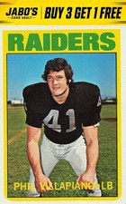 1972 Topps #108 Phil Villapiano Vintage Football Card picture