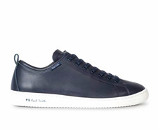 PS Paul Smith Men's Navy Miyata Leather Low Top Lace Up Sneakers US 8 EU 41 picture
