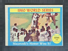 1961 Topps #312 WS Game 7: Mazeroski's Homer Wins It - Pirates d. Yankees - EX picture