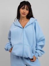 Comfrt Cloud Zip Hoodie Astro Blue Size Large L Unisex Men's Women's Oversized picture