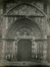the Abbey of Fossanova, Cesare Mariani leaning on a column, Priver- Old Photo picture