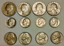 1982-1983 P&D Quarter, Nickel, Dime Set Of Circulated Coins Hard To Find Years picture