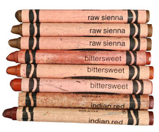 Discontinued Crayola Crayons Rare Retired Raw Sienna Binney Smith Browns Lot picture