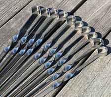 10 Pcs Heavy-duty Stainless Steel Lula Kebab Skewers 11Ga (3mm) / 26