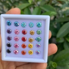 Wholesale Round Cut 1-10pcs VVS1 Colorful 0.5-3ct Moissanite GRA for Jewelry DIY picture