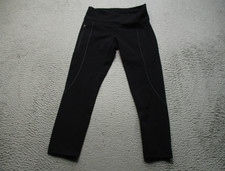 Lululemon Leggings Womens 6 Black Cropped Reflective Running Pocket Yoga Gym picture