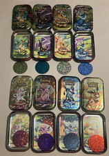 Complete Set Of 8 Prismatic Evolutions Empty Mini Tins w/ ART Cards + Coins picture