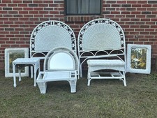vintage white wicker furniture picture
