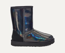 UGG Classic Short Women’s Sz 9 Iridescent Boots Black Metallic  picture