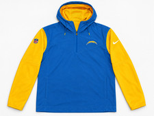 Nike Los Angeles Chargers NFL blue/gold pullover hoodie/jacket picture