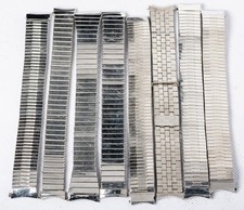 8x Job Lot Curved End Stainless Steel Vintage Flexi Expansion Bracelet picture