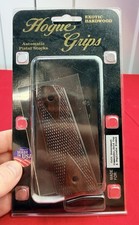 Hogue 45278 1911 Govt Commander Ebony Wood Magwell Grips Smooth New Sealed picture